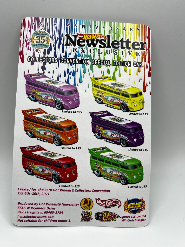 Hot Wheels 35th Anniversary Newsletter Exclusive Collectors Convention Special Edition Car