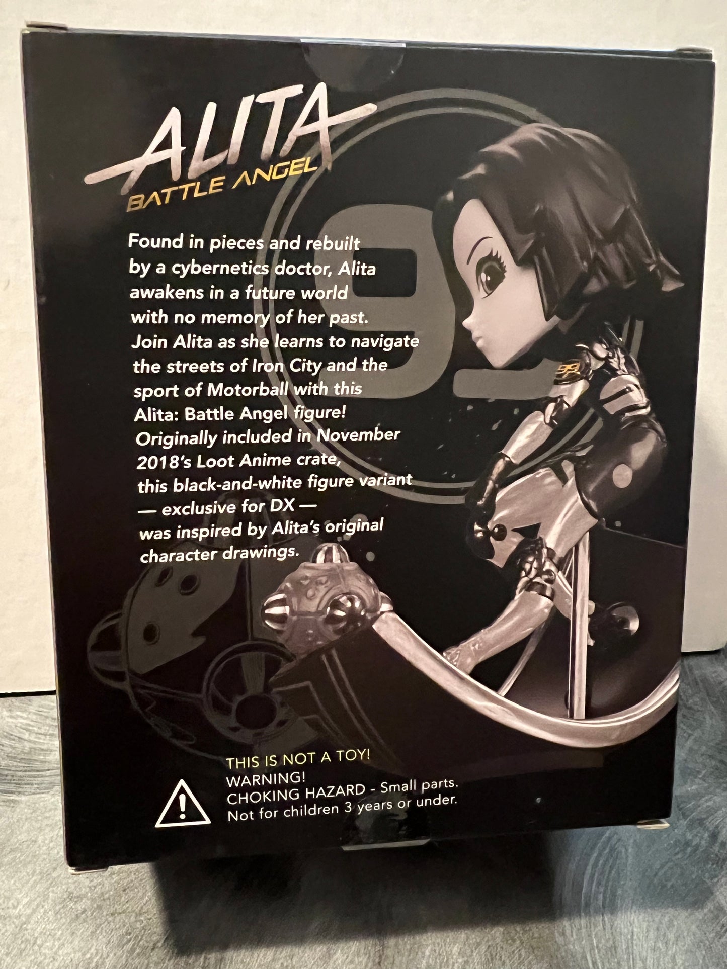 Alita Battle Angel Motoball Body Diorama Mini figura Lootcrate Exclusivo (Sellado)