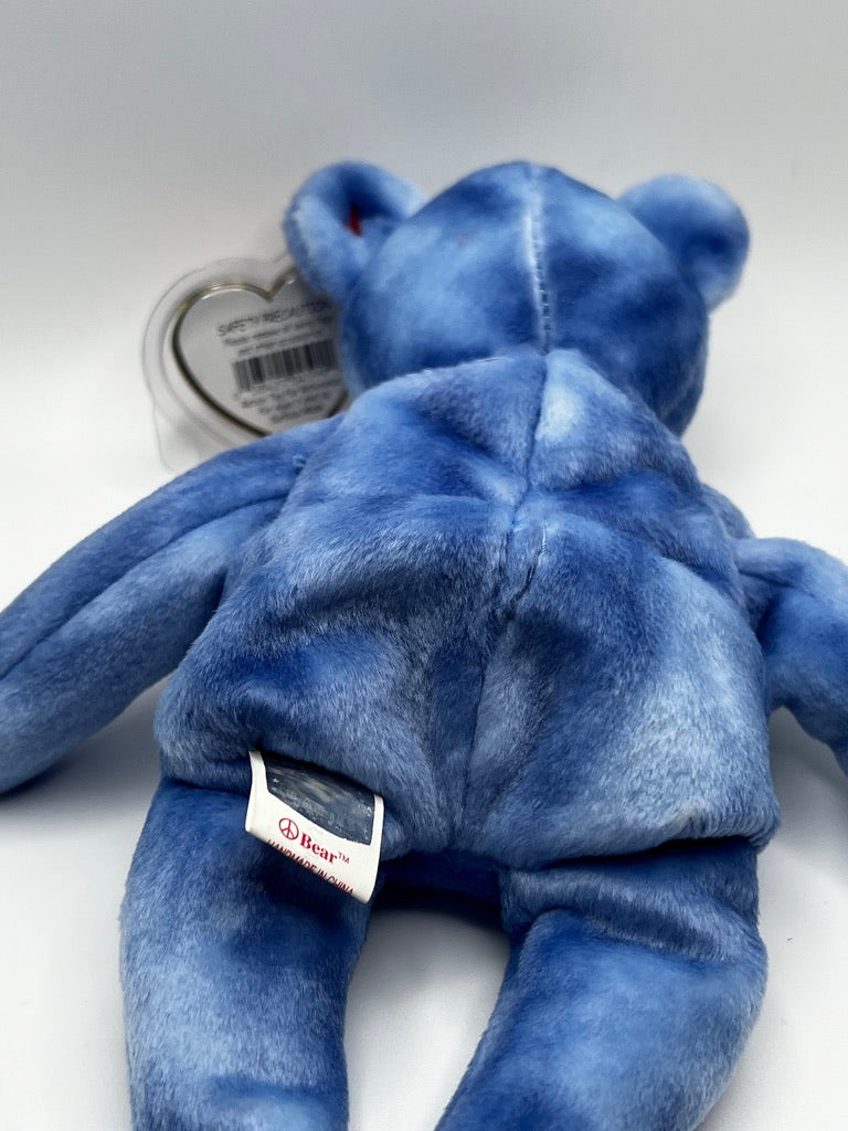 Ty Beanie Baby Peace Bear (Blue)