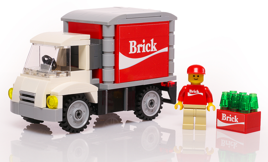 B3 Customs - Custom LEGO Brick Soda Delivery Truck with Minifigure