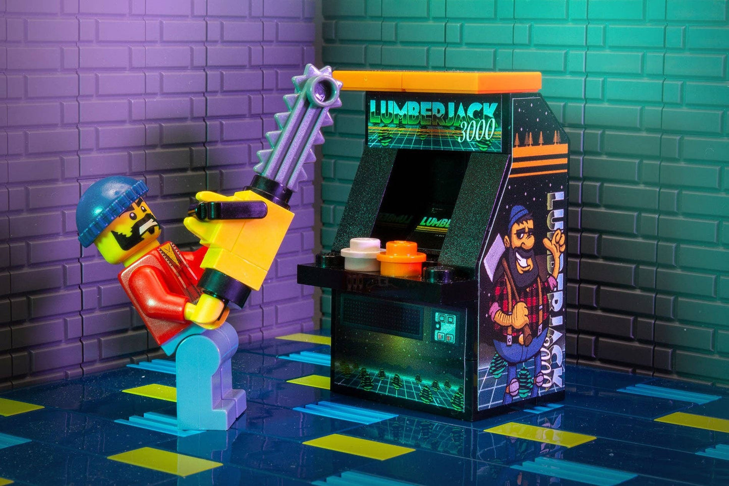 B3 Customs® - Lumberjack 3000 - La máquina arcade LEGO personalizada es