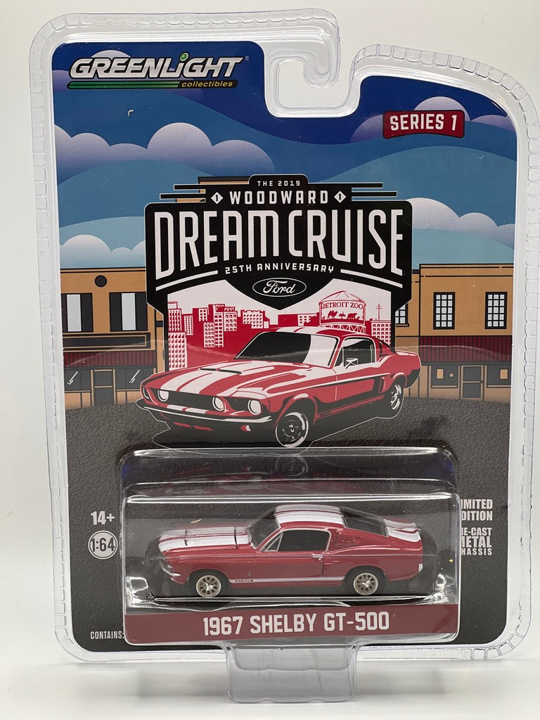 Greenlight - Crucero Woodward Dream del 25.º aniversario - 1967 Shelby GT-500 (rojo)