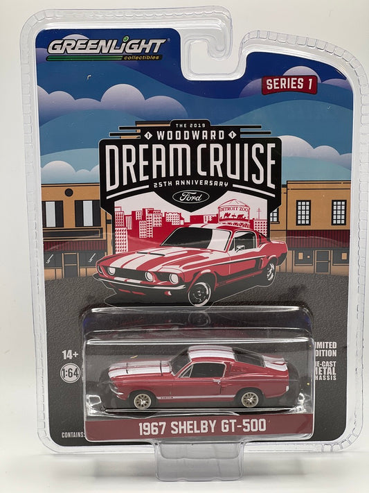 Greenlight - Crucero Woodward Dream del 25.º aniversario - 1967 Shelby GT-500 (rojo)