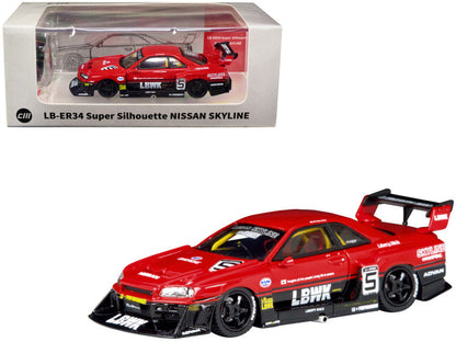 Modèle CM – Super Silhouette Nissan Skyline LBWK LB-ER34 (rouge/noir)