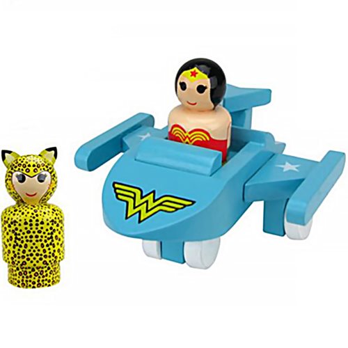 Juego de Wonder Woman Invisible Jet con WW y Cheetah Pin Mates - Convención excl.