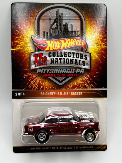 Hot Wheels 17th Collector's Nationals Pittsburgh '55 Chevy Bel Air Gasser Red