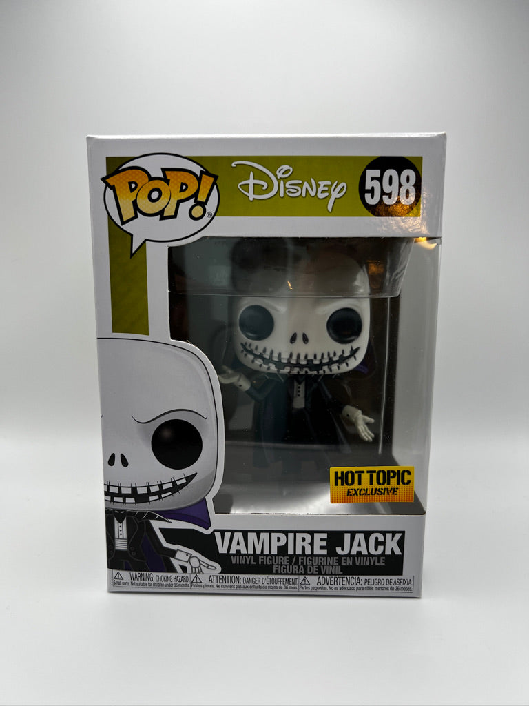 ¡Funko Pop! Disney - Vampire Jack (Pesadilla antes de Navidad) Tema candente exclusivo