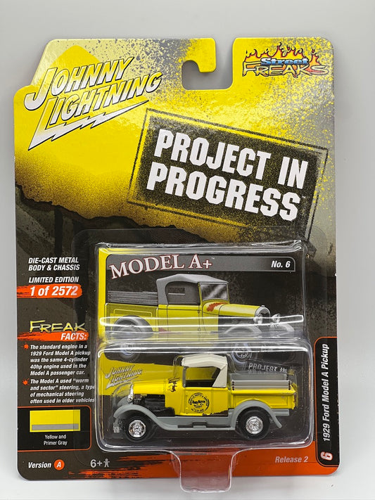 Johnny Lightning Street Freaks - Proyectos en progreso - Camioneta Ford Modelo A 1929 (amarillo y gris imprimación)