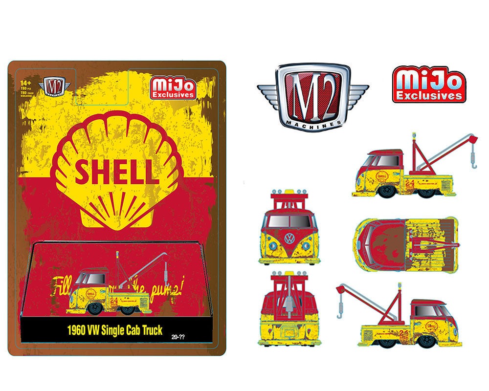 M2 Machines - Shell Oil - 1960 Volkswagen Single Cab Tow Truck (Weathered)