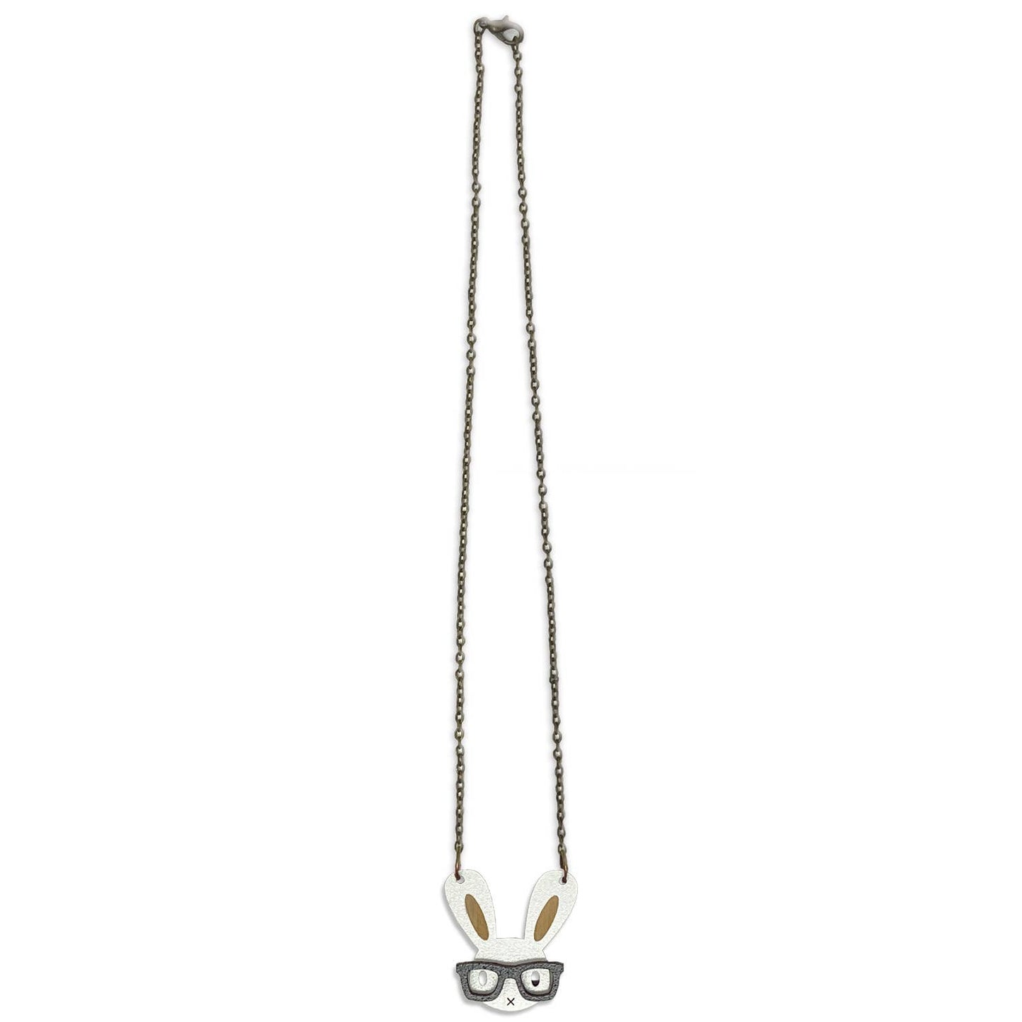 Nerd Bunny Necklace - White