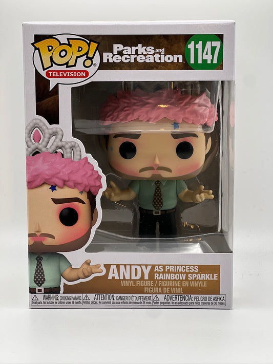 ¡Funko Pop! TV - Parques y recreación - Andy como la princesa Rainbow Sparkle #1147