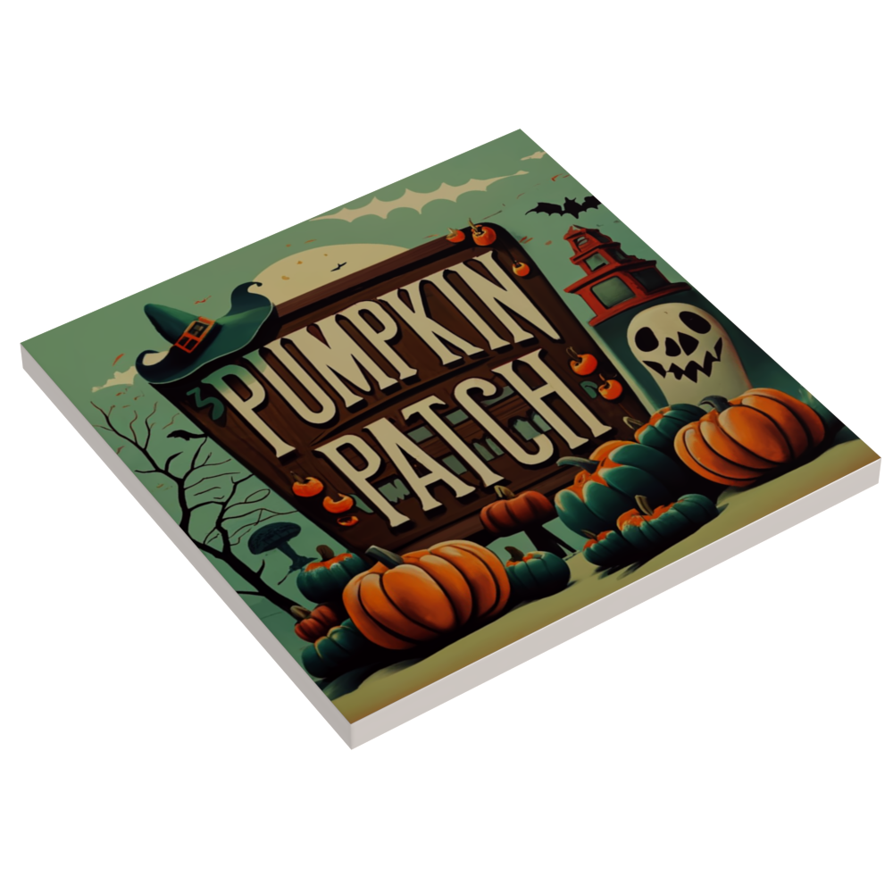 B3 Customs - Pumpkin Patch Halloween Sign (6x6 Tile)