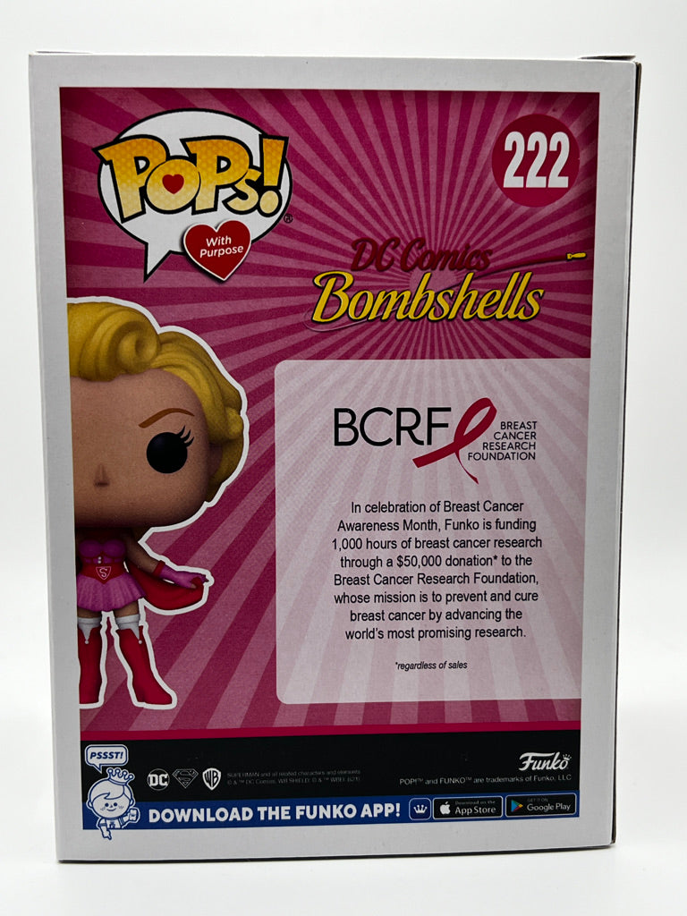 ¡Funko Pop! DC - Supergirl (Bombshell) Concientización sobre el cáncer de mama