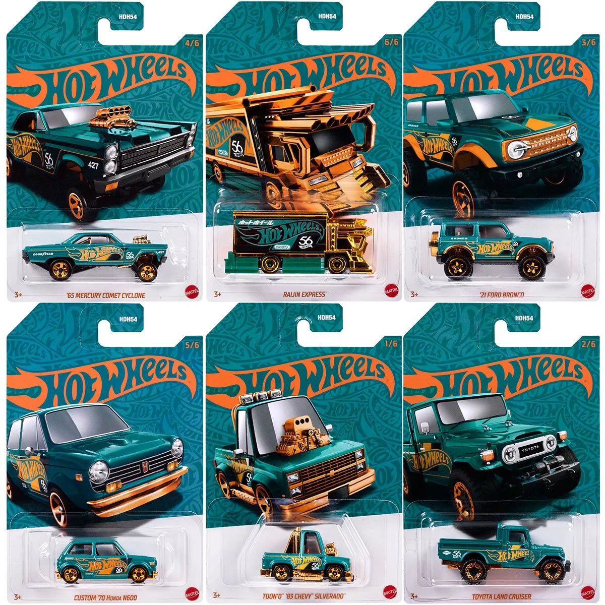 Hot Wheels 56 Aniversario Serie Perla y Cromo 2024