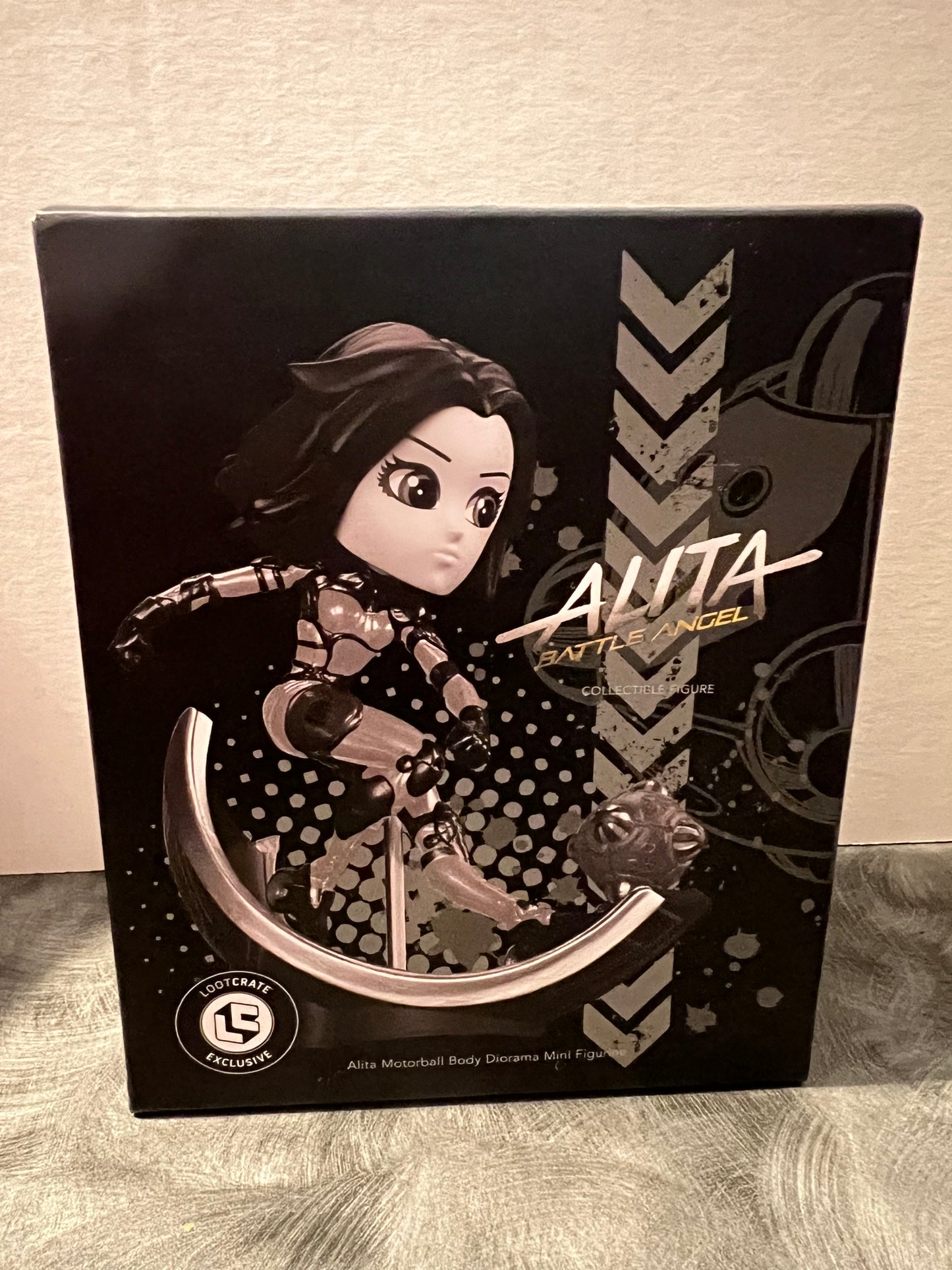 Alita Battle Angel Motoball Body Diorama Mini figura Lootcrate Exclusivo (Sellado)