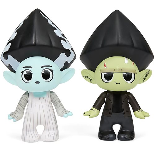 Kidrobot Frankenstein y la novia de Frankenstein Trollify Mash-Up Figura de vinilo de 5 pulgadas, paquete de 2