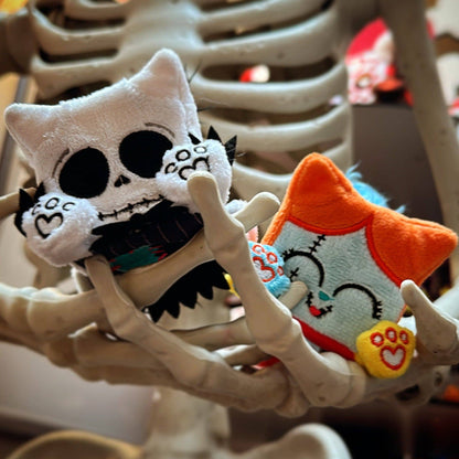 Squaredy Cats (Smol/mini) - "Bones" & "Rags" Set Nightmare Before Christmas homage