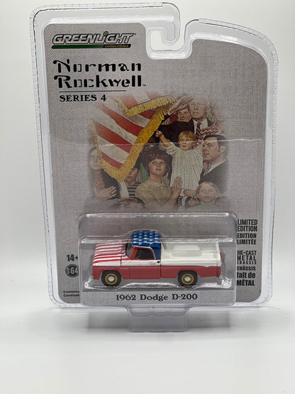 Greenlight Norman Rockwell Series 4 - 1962 Dodge D-200 (Red/White/Blue)