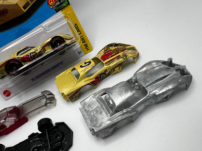 Hot Wheels HW Art Cars '76 Greenwood Corvette with Factory Unspun & RAW casting