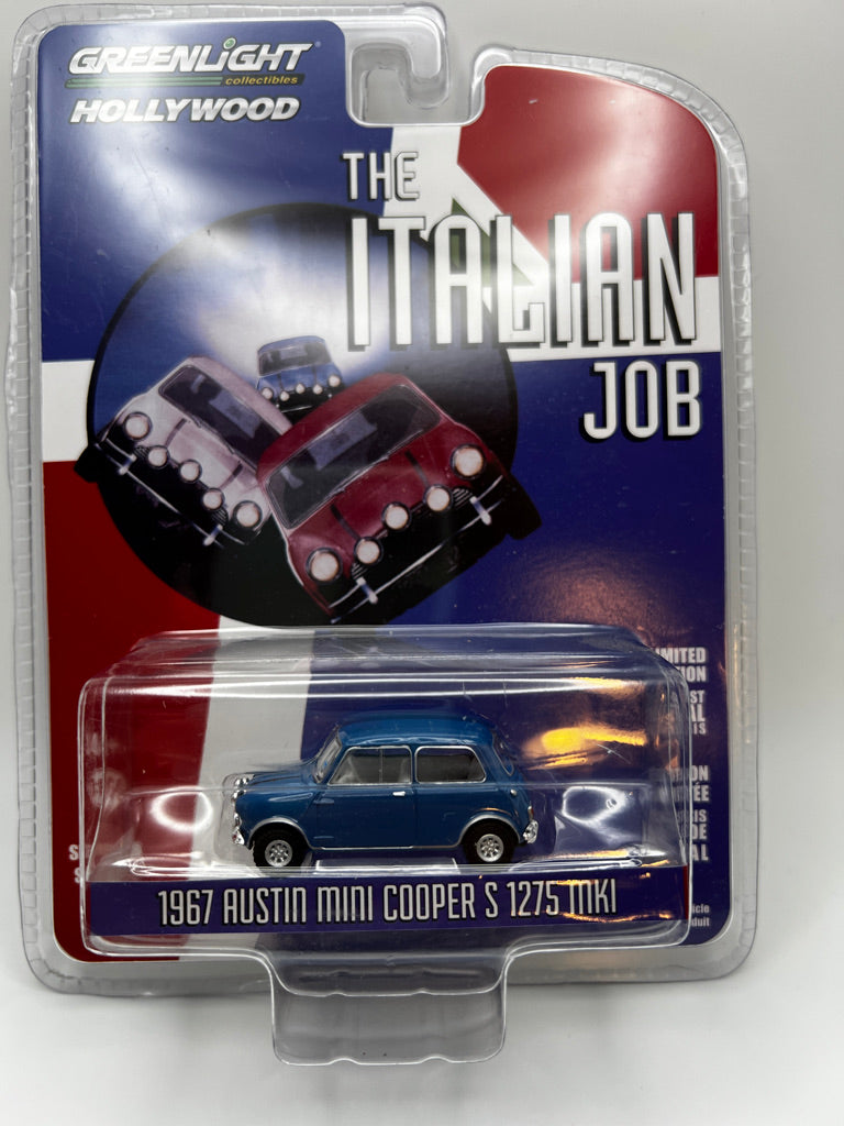 Greenlight Hollywood Serie "El trabajo italiano (1969)" 1967 Austin Mini Cooper S 1275 MkI Azul