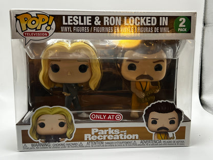 ¡Funko Pop! TV - Leslie y Ron encerrados - Paquete de 2