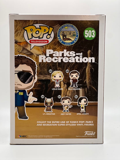 ¡Funko Pop! TV - Parques y recreación - Bert Macklin (exclusivo de tema candente) #503