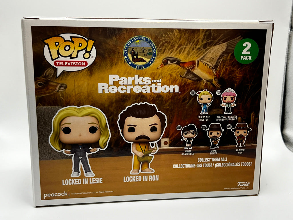 ¡Funko Pop! TV - Leslie y Ron encerrados - Paquete de 2