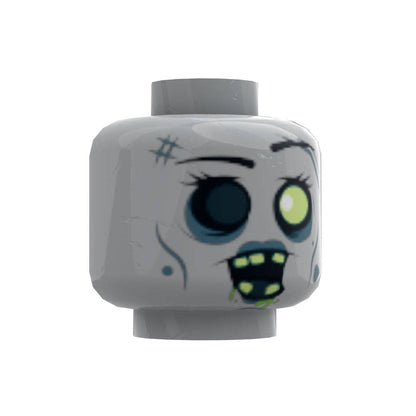 B3 Customs® Minifig Head: Zombie #1