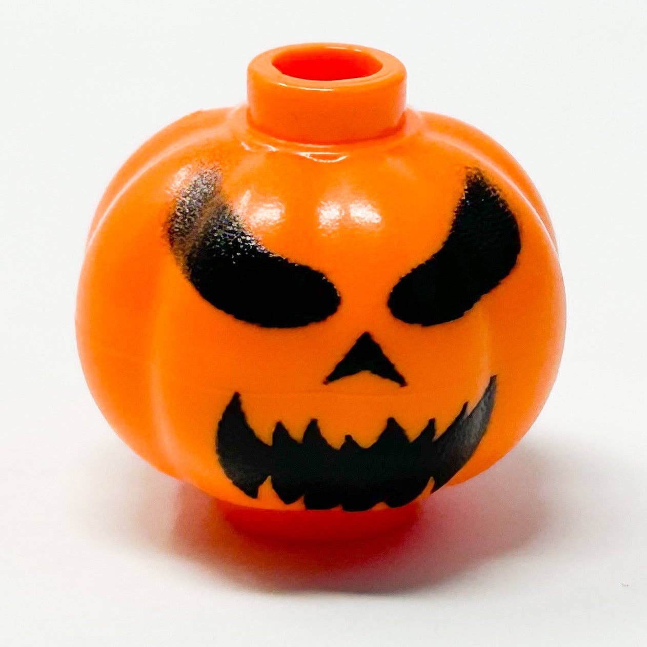 B3 Customs Minifig Head: Jack O' Lantern (Pumpkin Face)