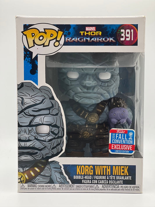 ¡Funko Pop! Marvel - Korg con Miek (Exclusivo de la Convención de Otoño de 2018) #391