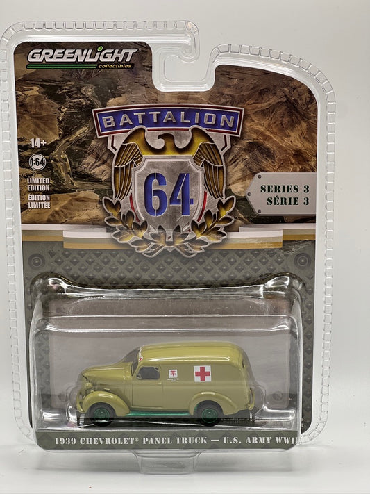 Greenlight Battalion 64 - 1939 Chevrolet Panel Truck US Army (CHASE)