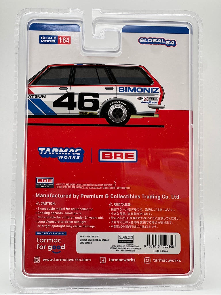 Tarmac Works Datsun Bluebird 510 Wagon "BRE #46" Exclusivo de Indonesia