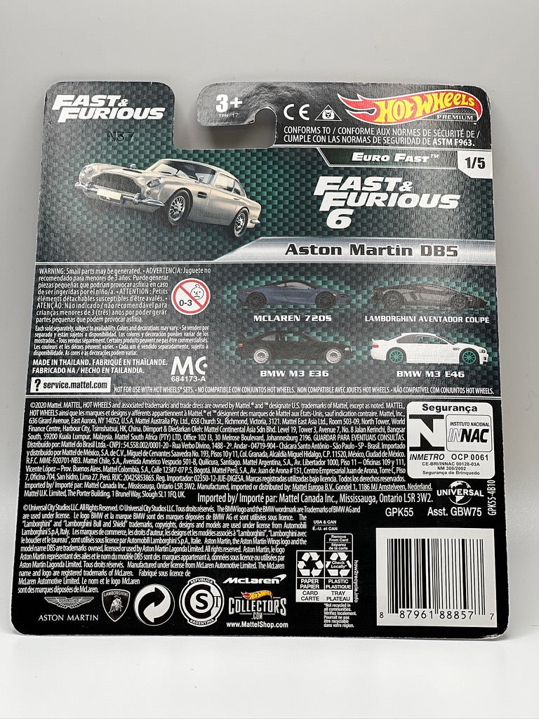 Hot Wheels Premium Fast & Furious  (Euro Fast) F&F - Aston Martin DB5