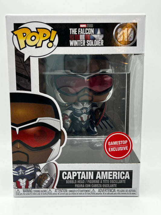 Funko Pop! Marvel - Captain America  *Sam Wilson* (Falcon & Winter Soldier) Gamestop Exclusive #819