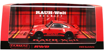 Tarmac RWB "Backdate" Rojo con Rayas Negras "RAUH-Welt BEGRIFF" (escala 1:43)