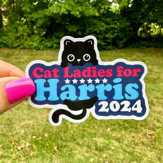 Cat Ladies for Kamala Harris - Sticker