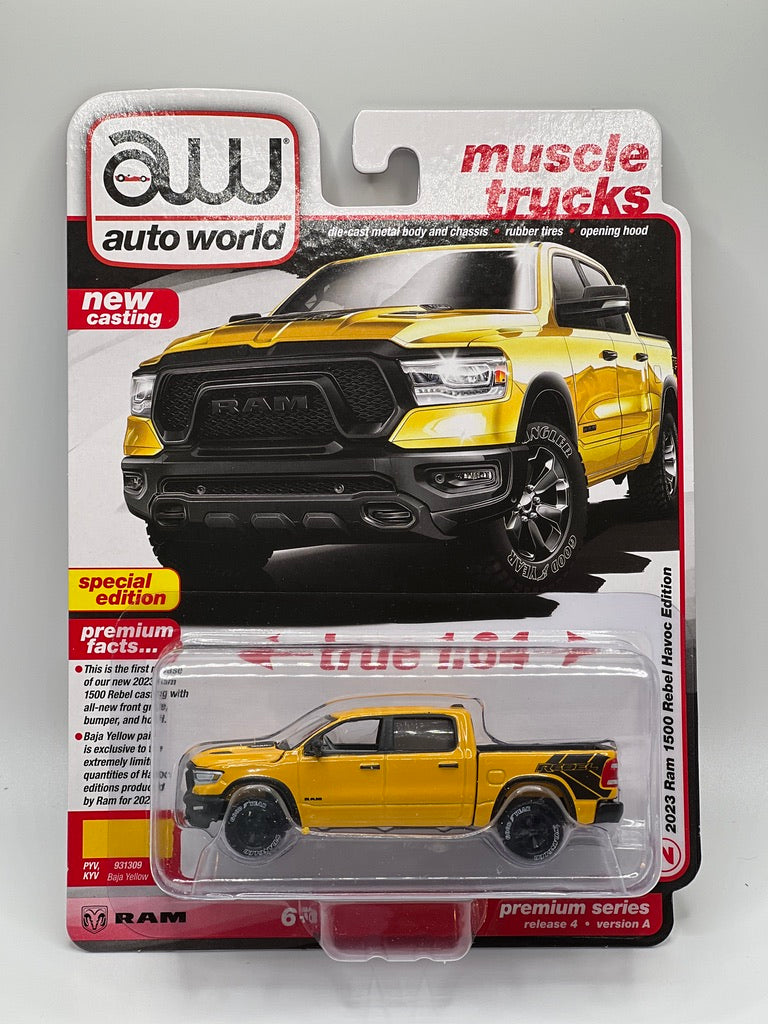 Auto World Premium Muscle Trucks – Chevrolet Silverado R10 Fleetside 1987 (gris poly/noir)