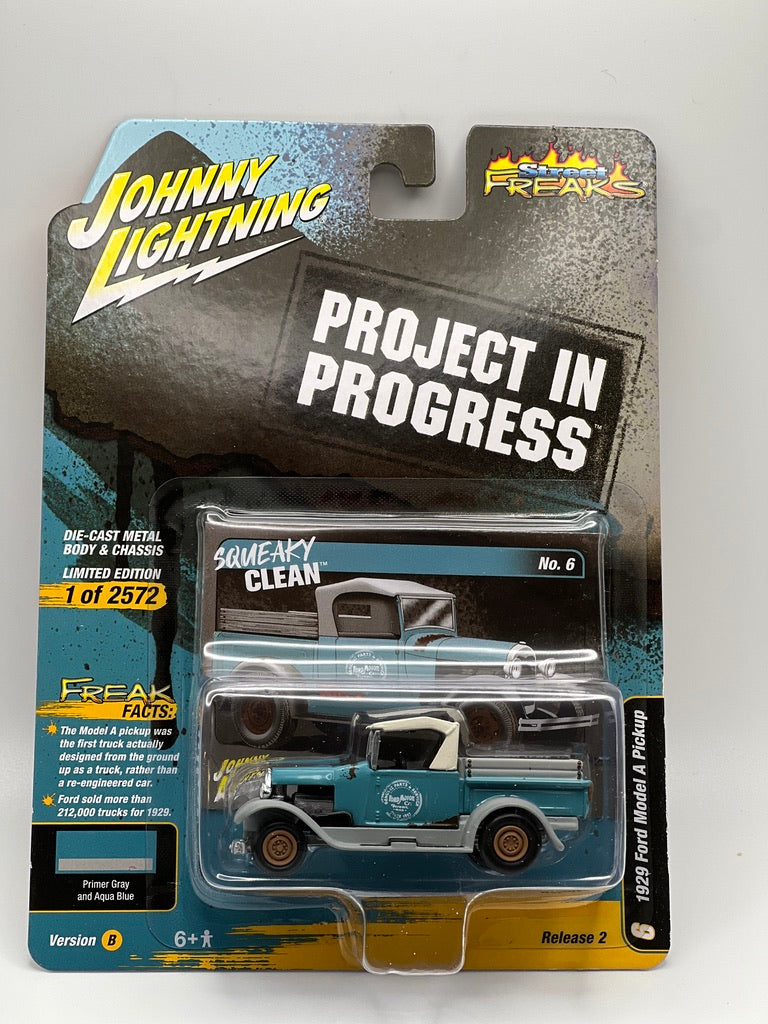 Johnny Lightning Street Freaks - Proyectos en progreso - Camioneta Ford Modelo A 1929 (amarillo y gris imprimación)