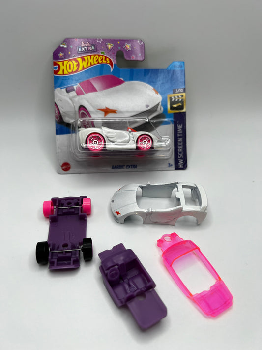 Hot Wheels HW Screen Time Barbie Extra (short card) with factory unspun.