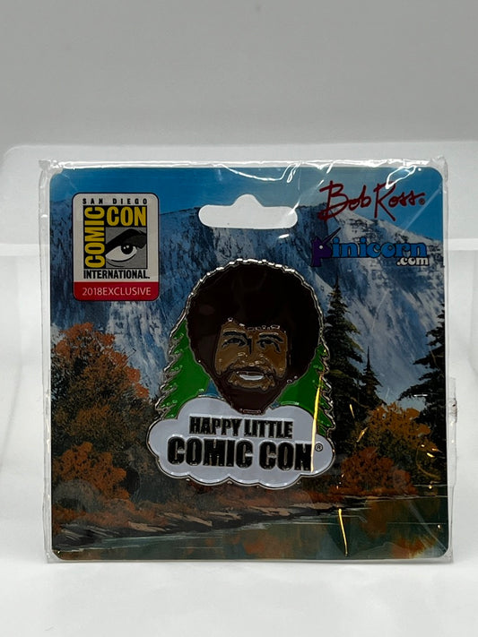 SDCC 2018 Exclusive Bob Ross "Happy Little Comic Con" Pin