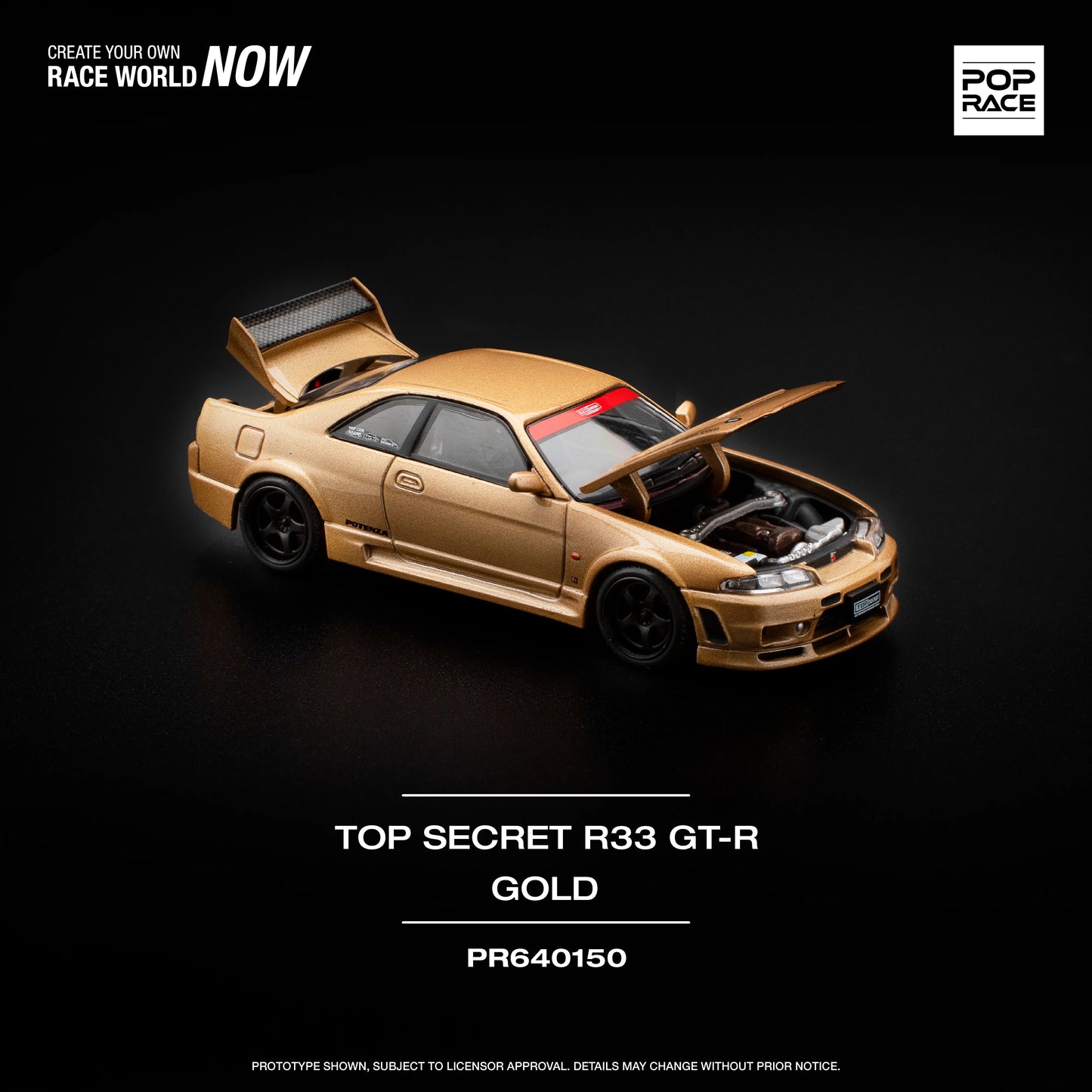 Pop Race - Top Secret Nissan GT-R R33 (Gold)