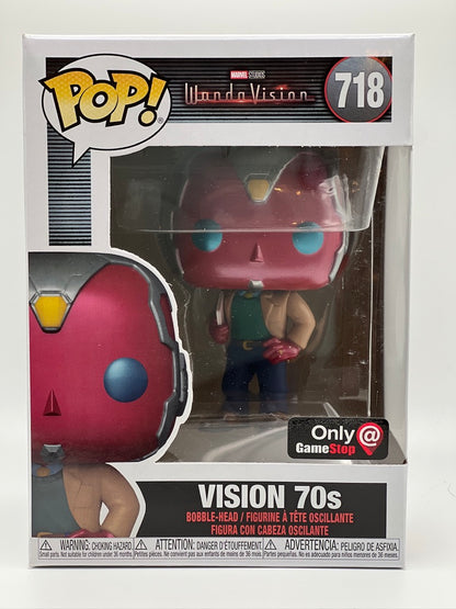 ¡Funko Pop! Marvel - Vision 70's (Wanda Vision) Exclusivo de Gamestop #718