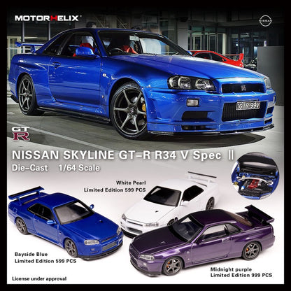 MOTORHELIX Nissan Skyline GT-R34 V Spec II (Midnight purple)