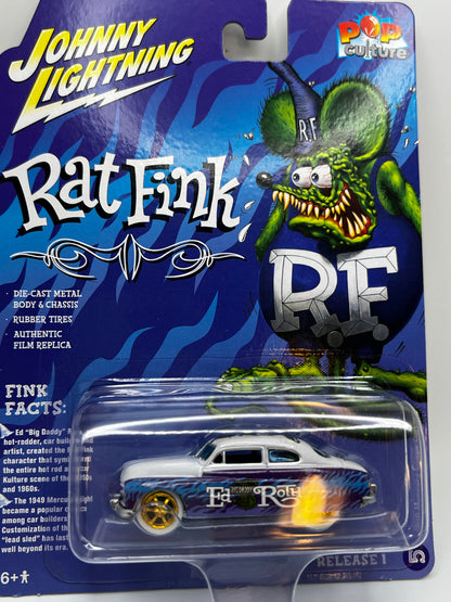 Johnny Lightning Rat Fink 1949 Mercury Coupe Custom RELÁMPAGO BLANCO