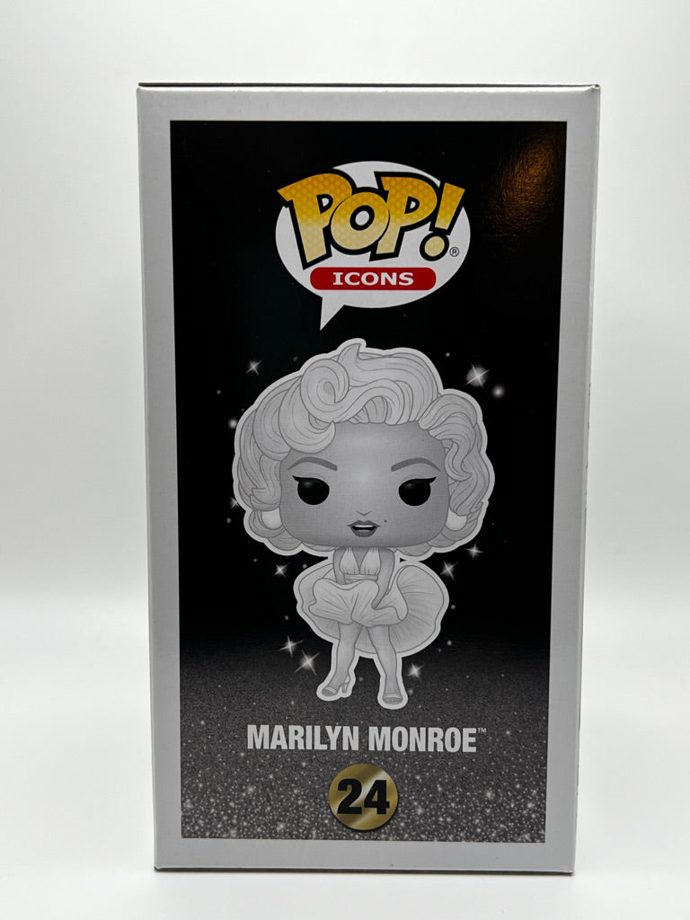 ¡Funko Pop! Iconos - Marilyn Monroe (Blanco y Negro) Exclusivo de Entertainment Earth