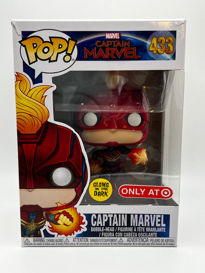 ¡Funko Pop! Marvel - Capitán Marvel (GITD) Exclusivo de Target