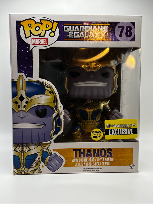 ¡Funko Pop! Marvel-Thanos (Brilla en la Oscuridad) 6" Entertainment Earth Excl.