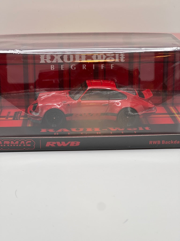 Tarmac RWB "Backdate" Rojo con Rayas Negras "RAUH-Welt BEGRIFF" (escala 1:43)