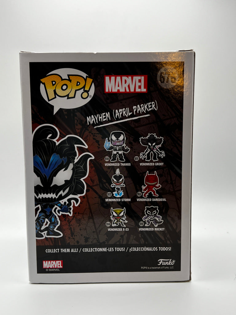 ¡Funko Pop! Marvel - Mayhem (April Parker) Pop in a Box Exclusivo #676