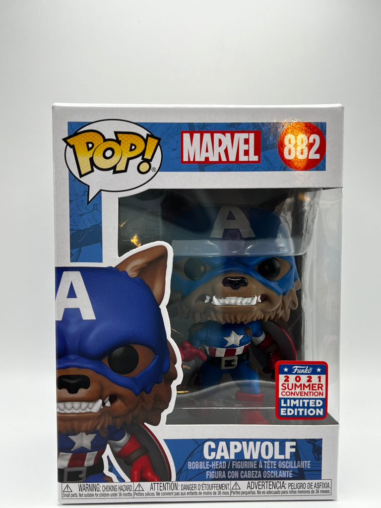 ¡Funko Pop! Marvel - Capwolf (Exclusivo de la Convención de Verano de 2021)